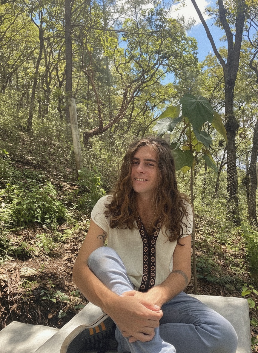 Jordi Amat — engineer and facilitator, near Mazunte, Oaxaca