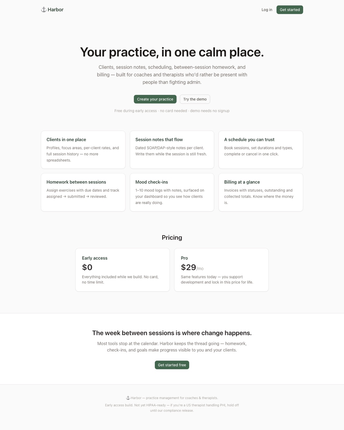harbor — coaching saas with stripe billing