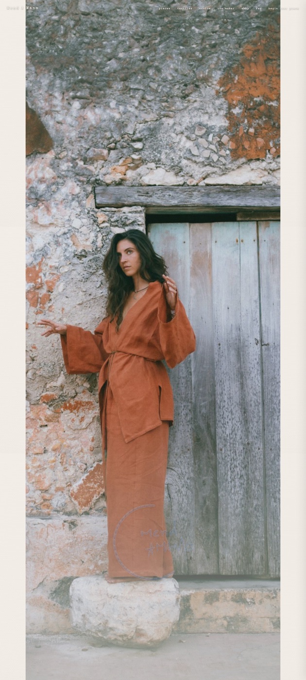 mendamano.com — bespoke robes and textile boutique
