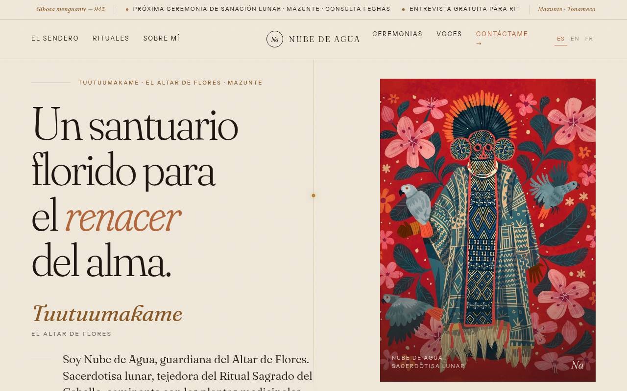 el altar de flores — live site