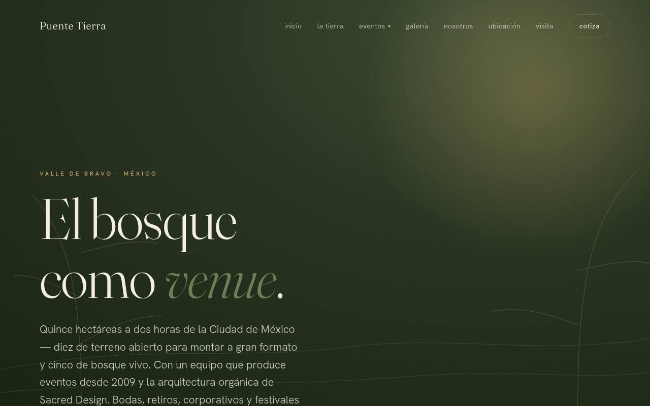 puente tierra — live site