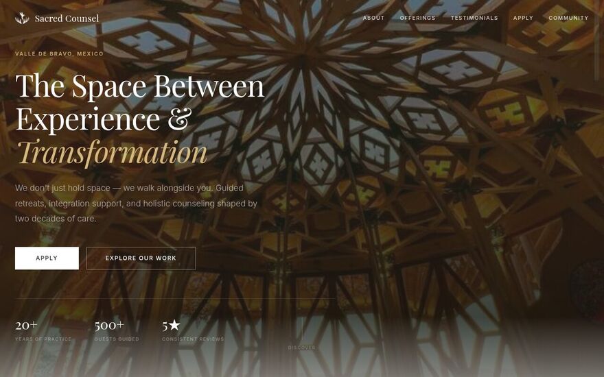 sacred counsel — live site